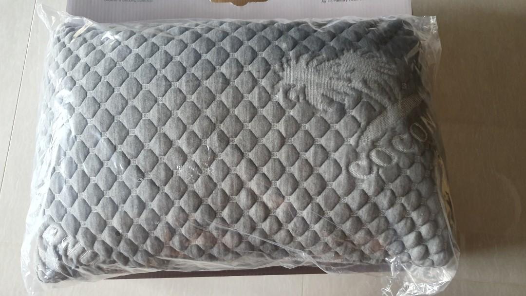 Hillcrest Coconut Charcoal Memory Foam Deluxe Pillow Everything
