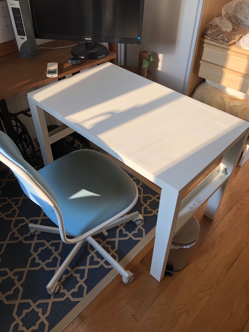 Ikea work desk and chair, Furniture & Home Living, Furniture, Tables