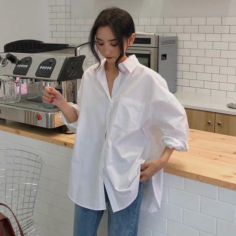 oversized button down tunic