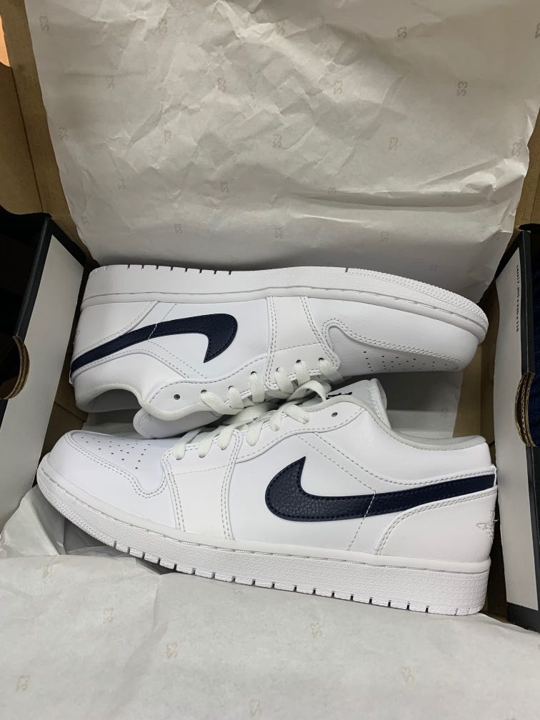 Jordan 1 low white obsidian US10
