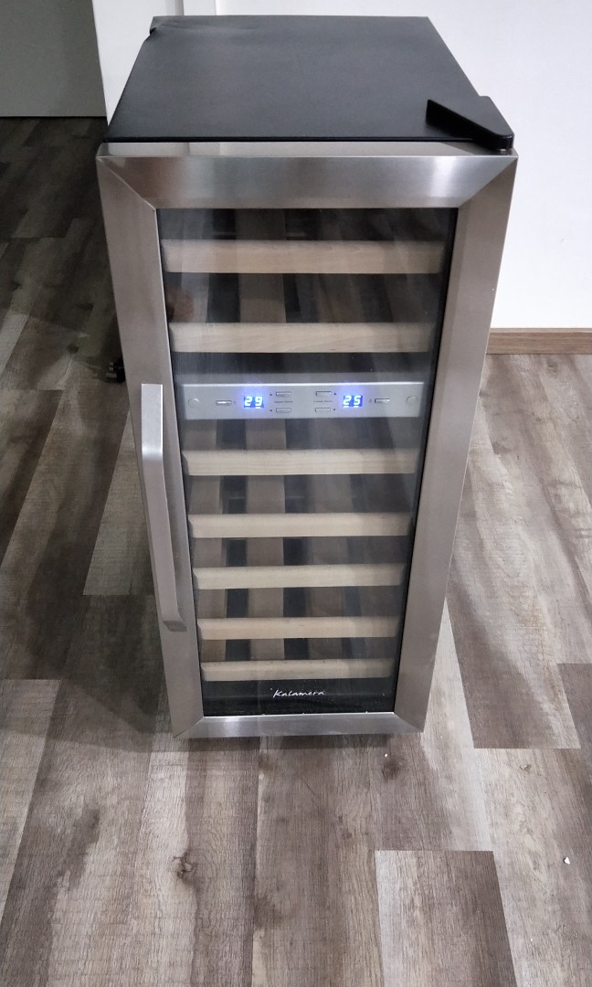 Kalamera 21 Bottle Dual Zone Freestanding Thermal Wine Cooler Free