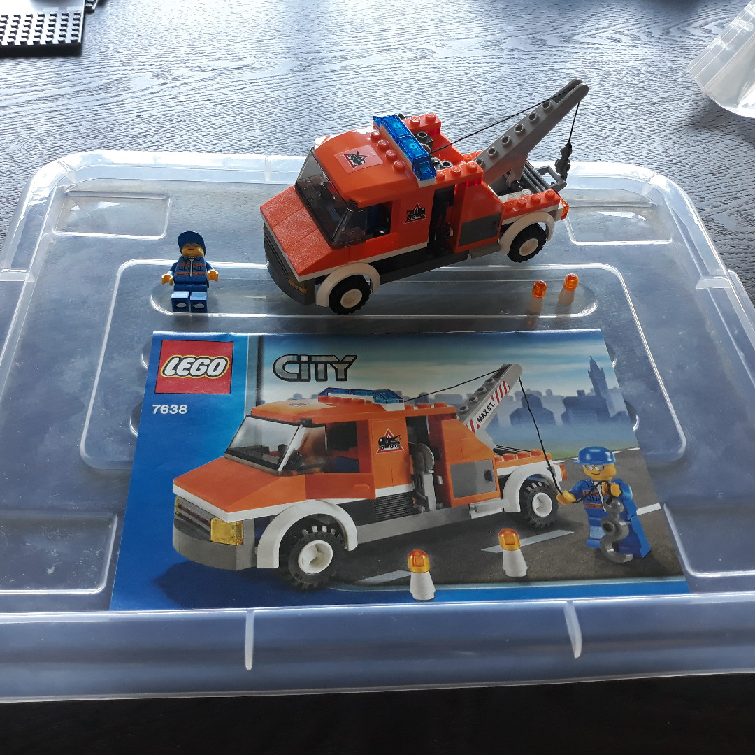Lego 7638 orange tow truck Hobbies Toys Toys Games on Carousell