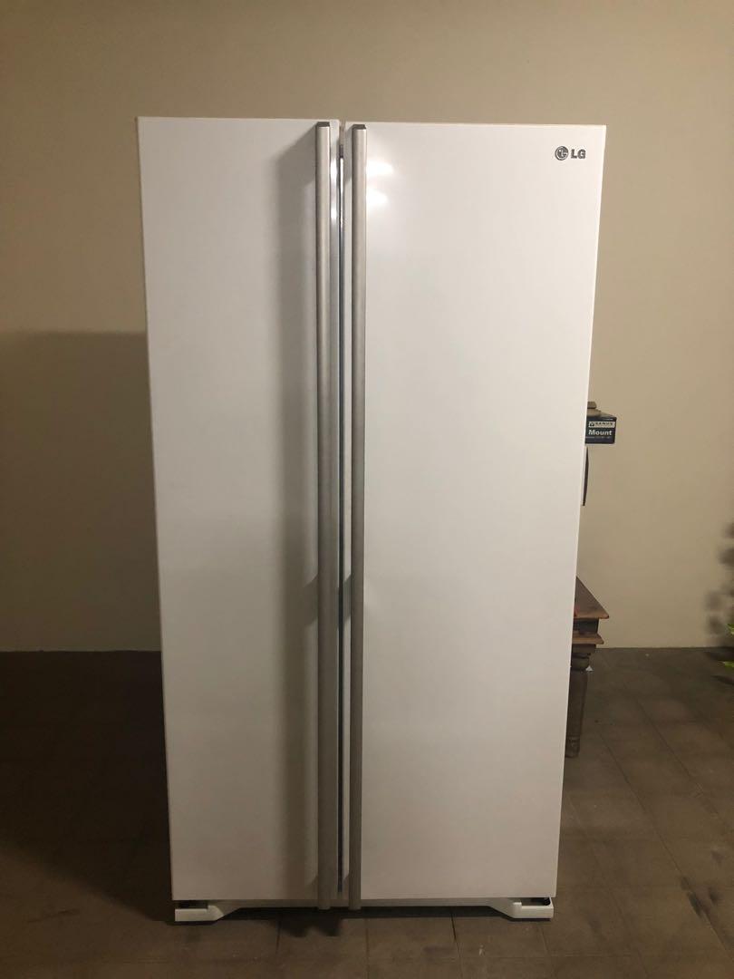 Lg Side By Side Fridge White Gr B207flc Home Appliances Kitchenware On Carousell