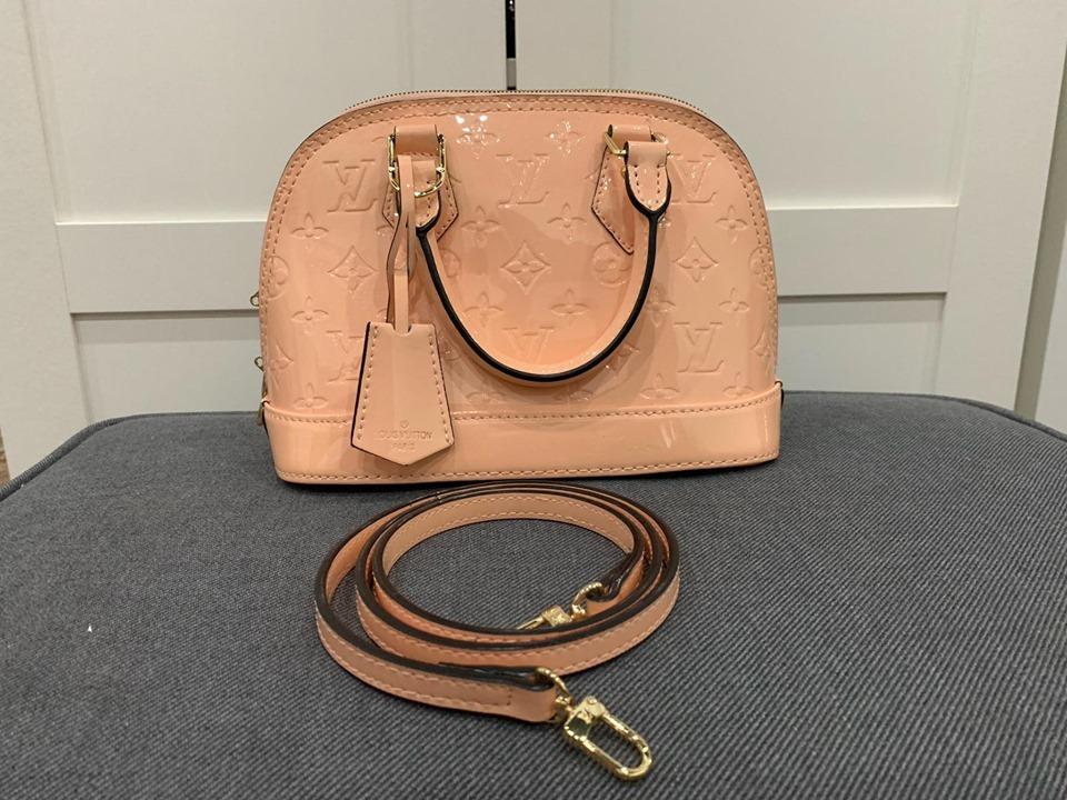 Louis Vuitton Alma Bb 2 Way Handbag in Peach