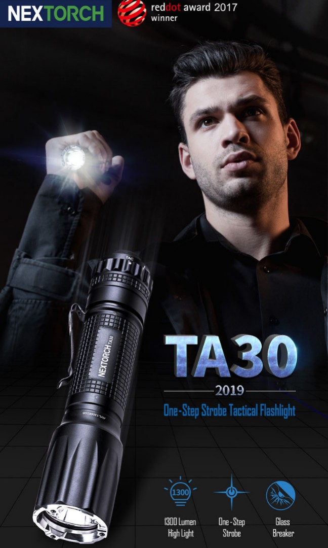 Nextorch TA30 Tactical Flashlight, Sports Equipment, Hiking  Camping on  Carousell