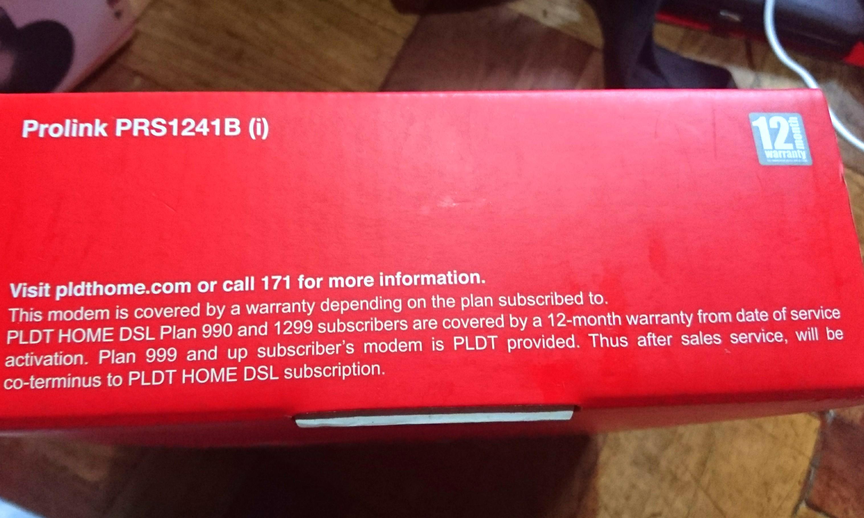 Pldt prolink prs1241b super admin clearance