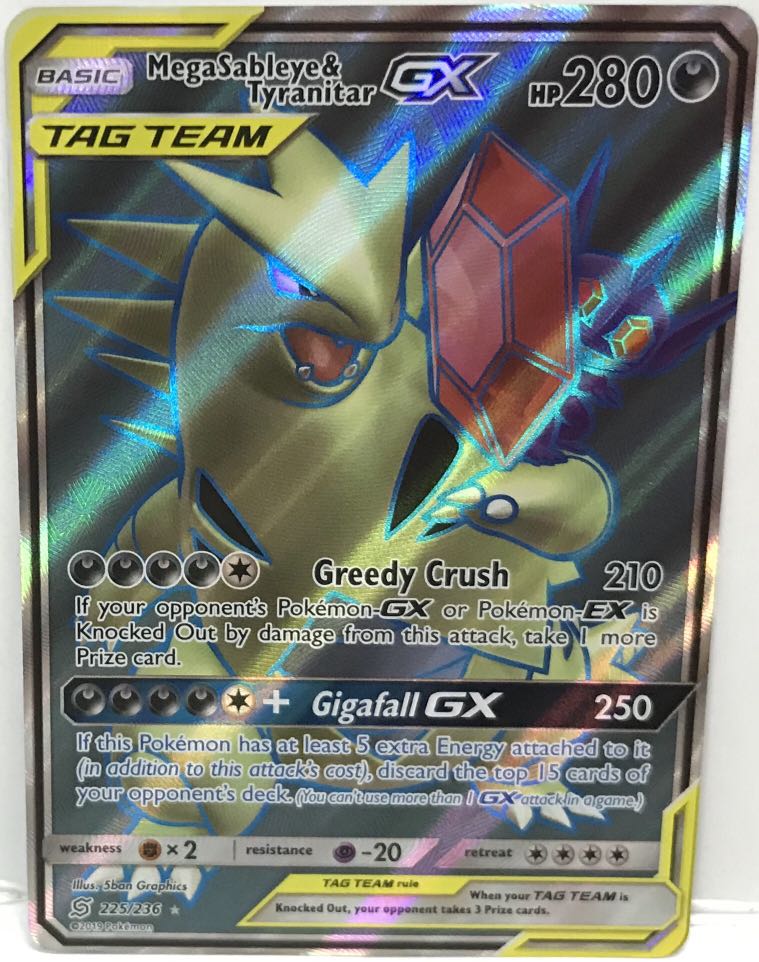 Mega Sableye & Tyranitar GX CSM2cC 045/150 Pokemon Sun & Moon Chinese Card Near Mint, Full Art, US Seller Mega Sableye & Tyranitar GX CSM2cC 045/150 Pokemon Sun & Moon Chinese Card Near Mint, Full Art, US Seller