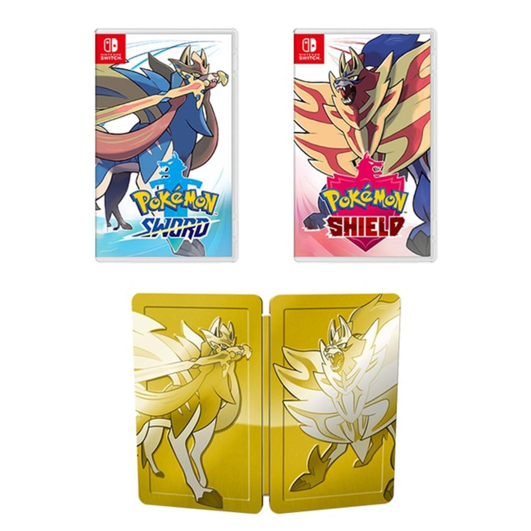 Brand New Nintendo Switch Pokemon Sword Sword Gold Steel Case English Chinese Japanese Toys Games Video Gaming Video Games On Carousell