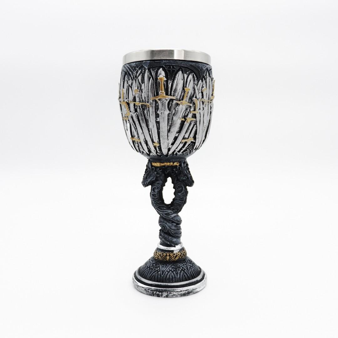 RESIN STAINLESS STEEL SWORD GOBLET (Category: Soil & Fertilisers) located in Paranaque City. Submitted by afternine.co (Listing ID 249809924, Image 1). Description: High quality Resin and Stainless Steel Sword Goblet with creative 3D realistic design, full of mystery and vintage feeling. Open for Resellers.