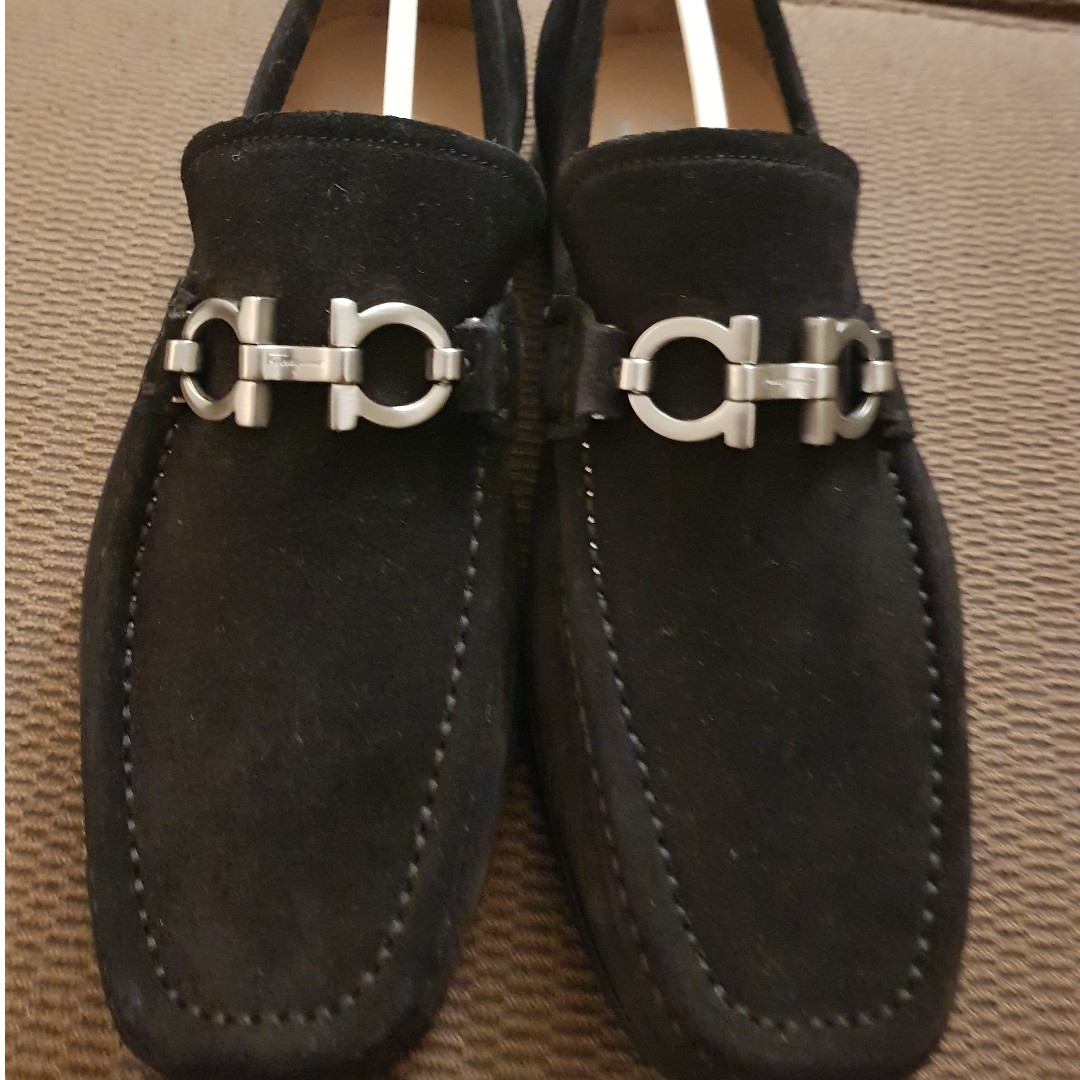 ferragamo men's suede loafers