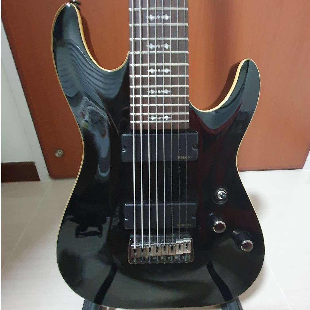 Schecter Omen 8 - 8 strings electric guitar Gloss Black (BLK), Music ...
