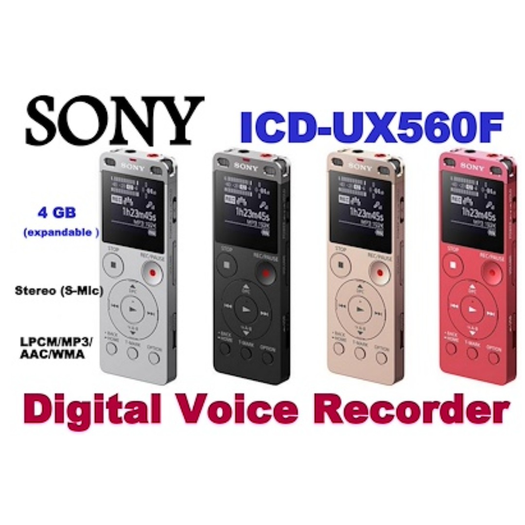 Sony 4GB Digital Voice Recorder ICDUX560F, Audio, Voice Recorders on
