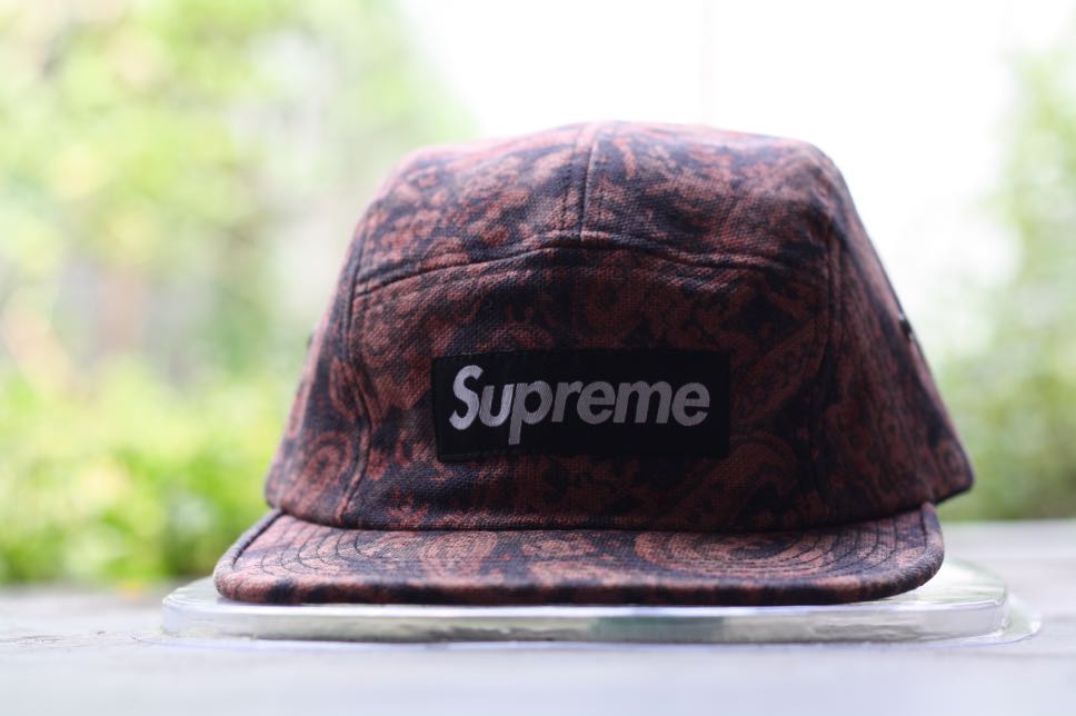 supreme paisley camp cap