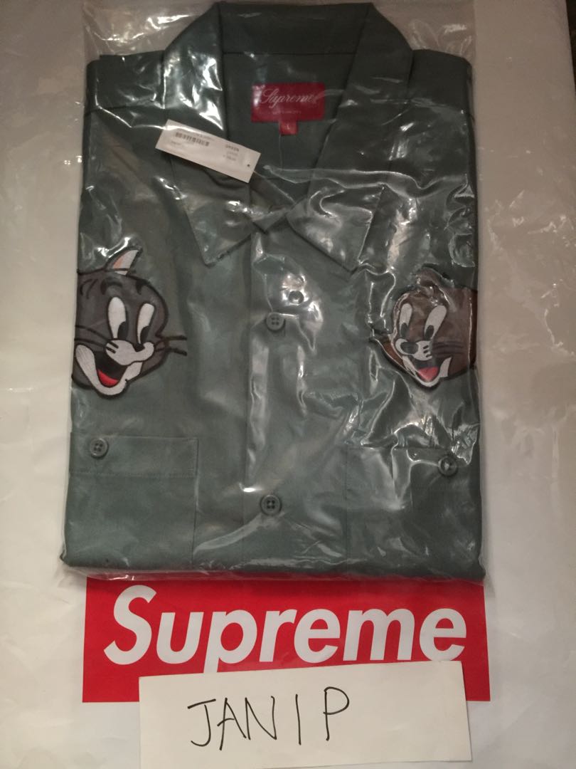 Supreme Tom And Jerry Work Shirt L Size