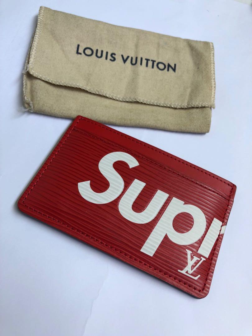 Supreme x Louis Vuitton card holder, Luxury, Bags & Wallets on