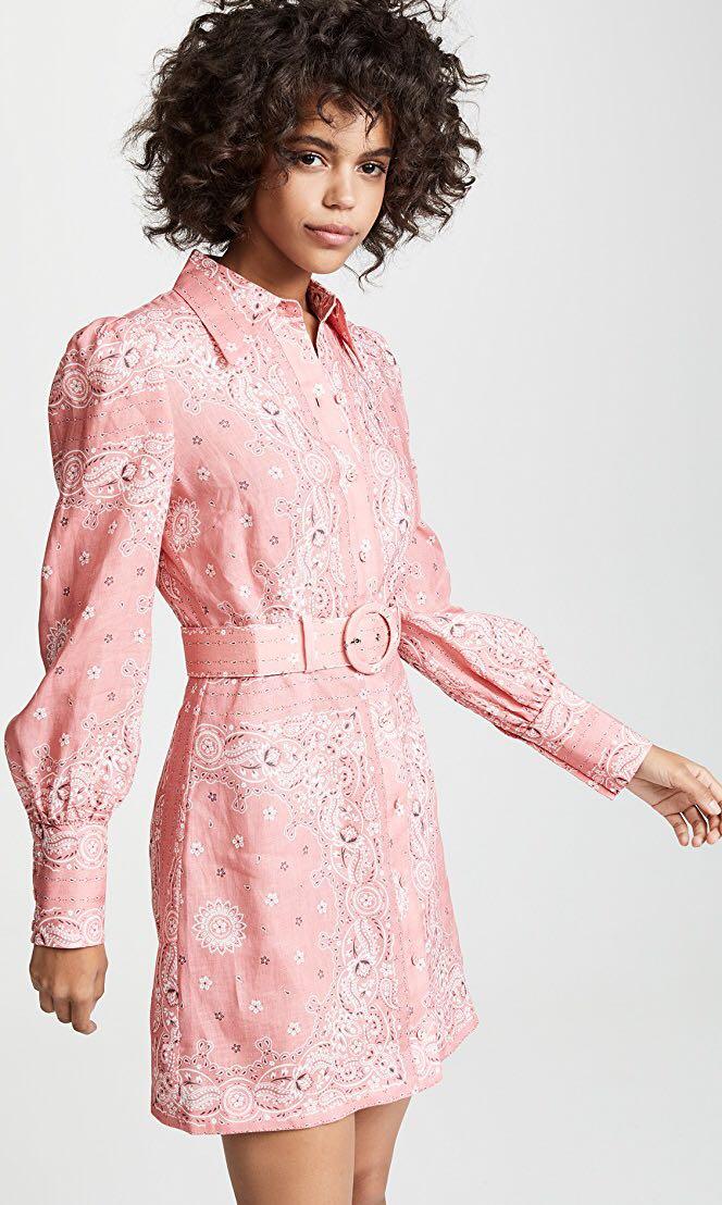 The QR Zimmermann Heathers Bandana Shirt Dress Women s Fashion Dresses Sets Dresses on Carousell