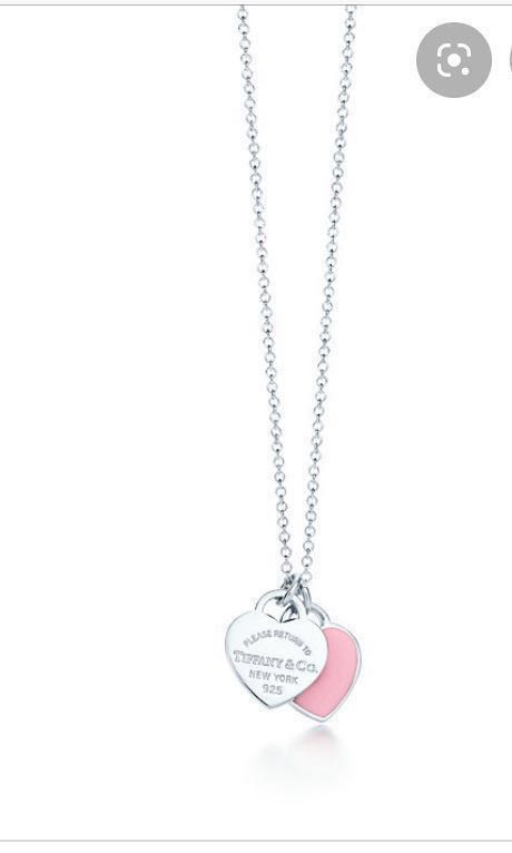 Tiffany necklace with pink heart online