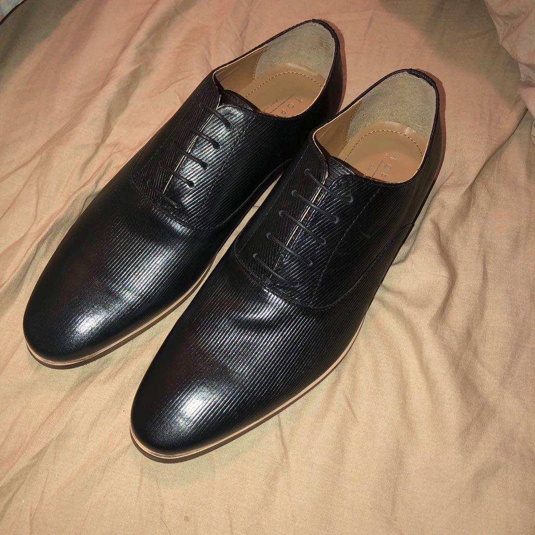 TOPMAN Black Formal Shoes, Men's 