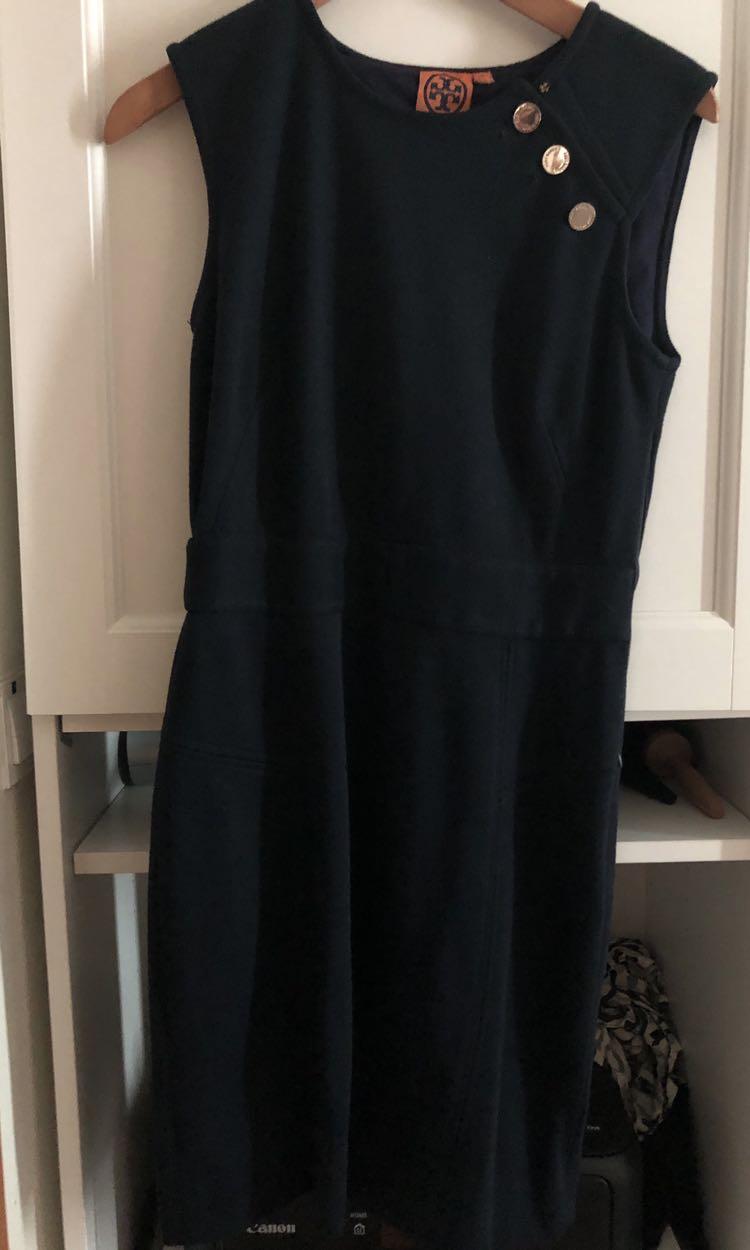 tory burch side button shift dress