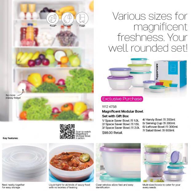 Tupperware Modular Bowls, Furniture & Home Living, Kitchenware ...