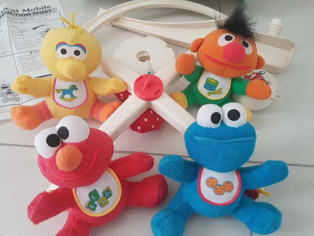 Tyco Baby Crib Sesame Street Musical Mobile Babies Kids Cots
