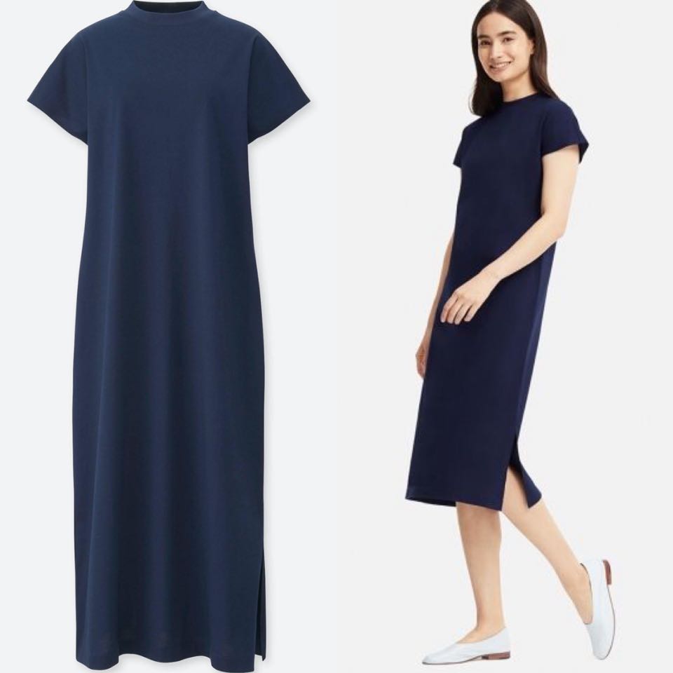 Uniqlo mercerized french sleeve dress clearance