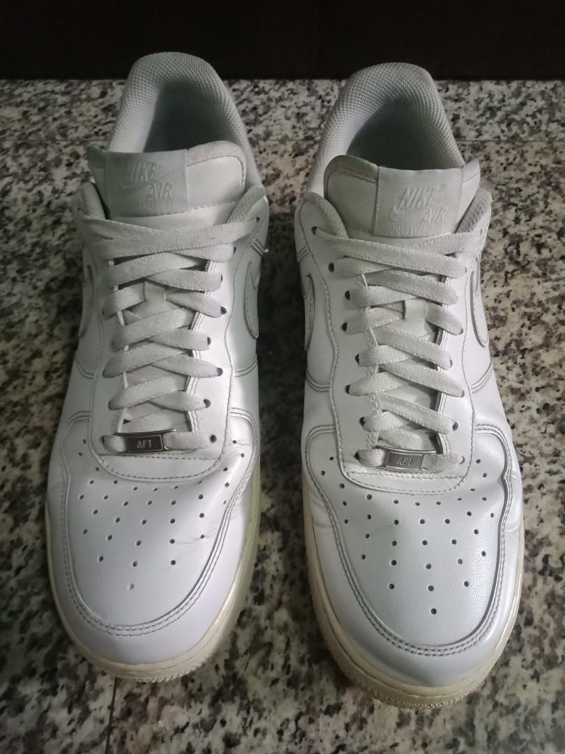 white air force ones size 8 mens