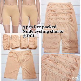5 Pcs Prepacked Nude Cycling Shorts
