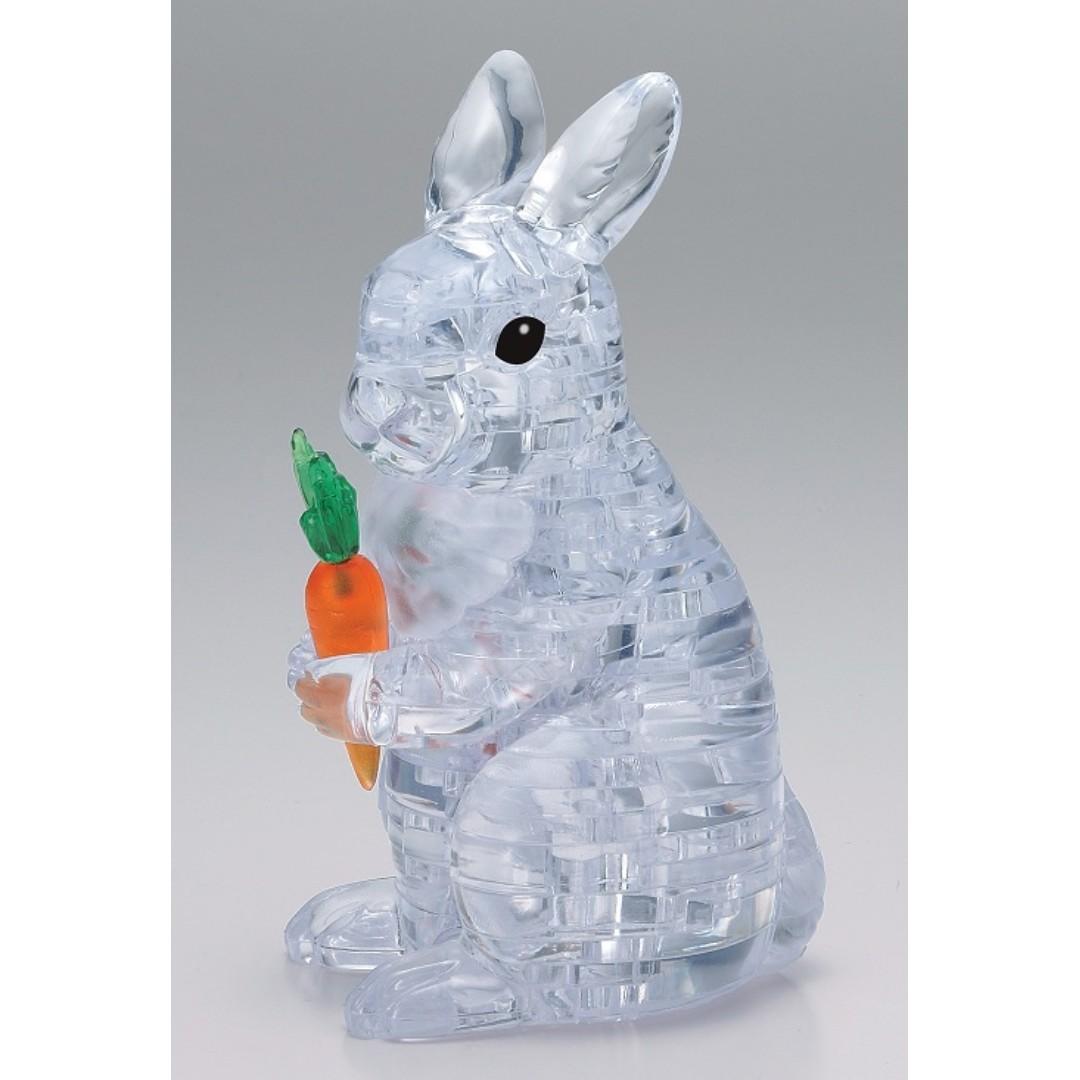 Playnlearn Rabbit Jigsaw 3d Crystal Puzzle Clear Rabbit Babies