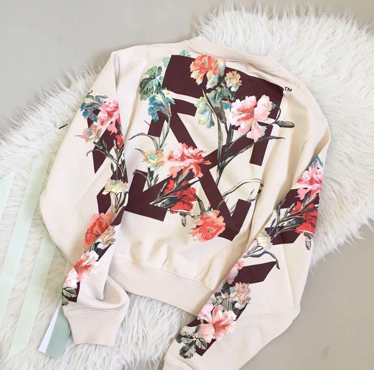 Off white floral sweatshirt new arrivals