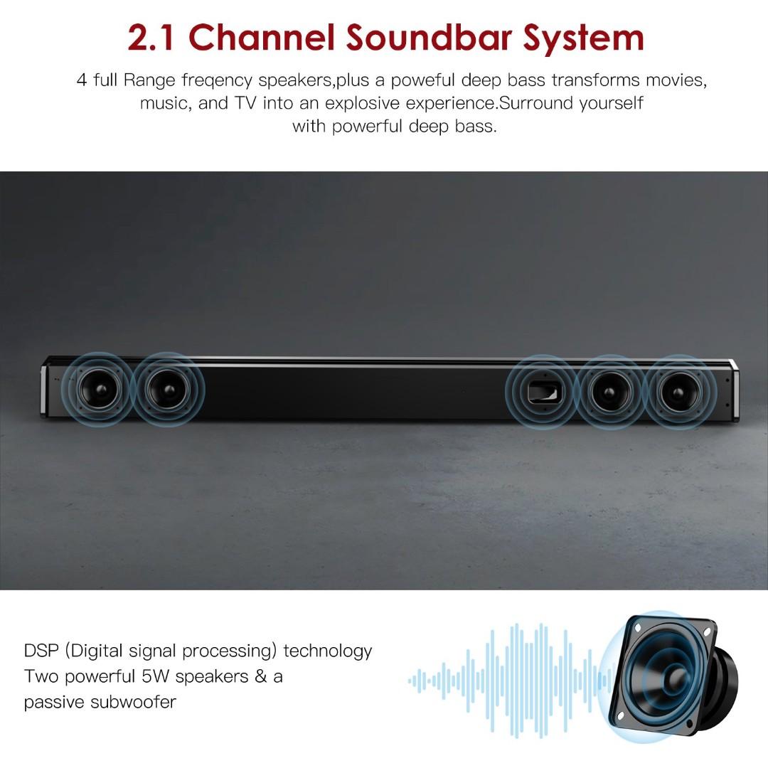 Abox 2.1 channel soundbar & subwoofer surround sound shop