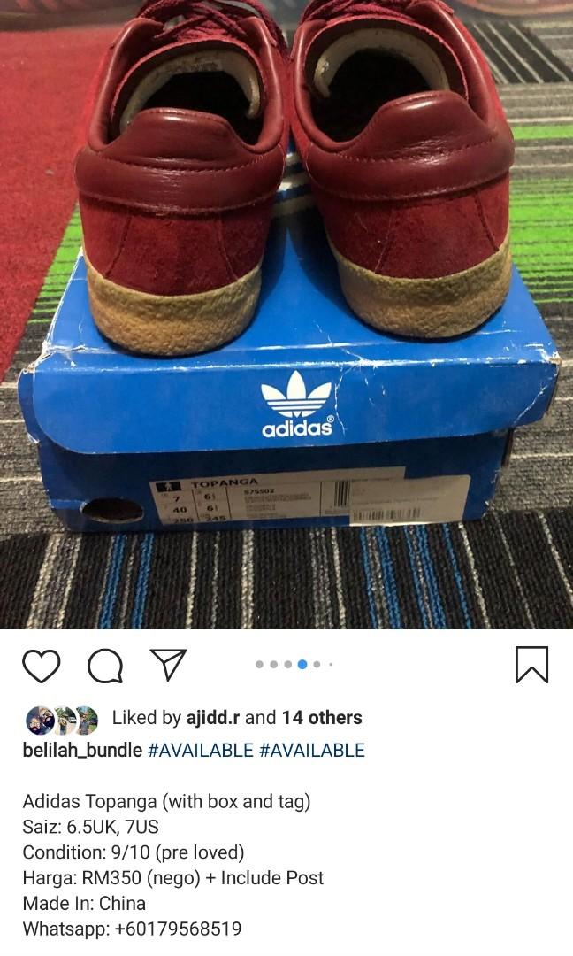 Adidas topanga burgundy sales