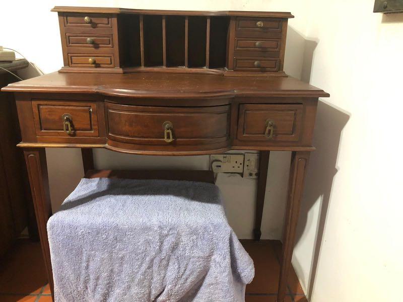 Antique Teak Wood Dressing Table On Carousell