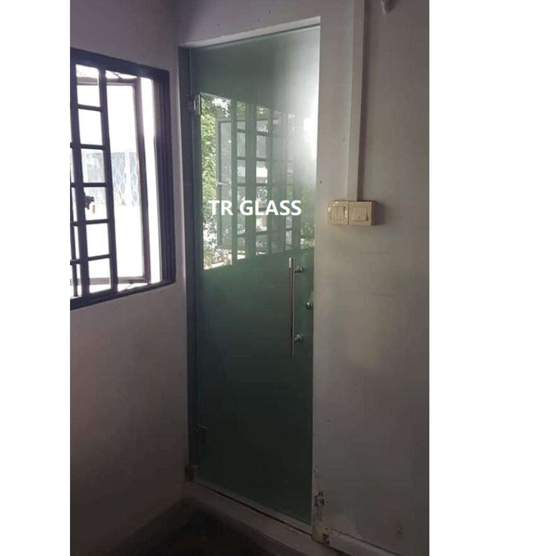Tempered Glass Frosted Glass Door Toilet Kitchen, Furniture & Home