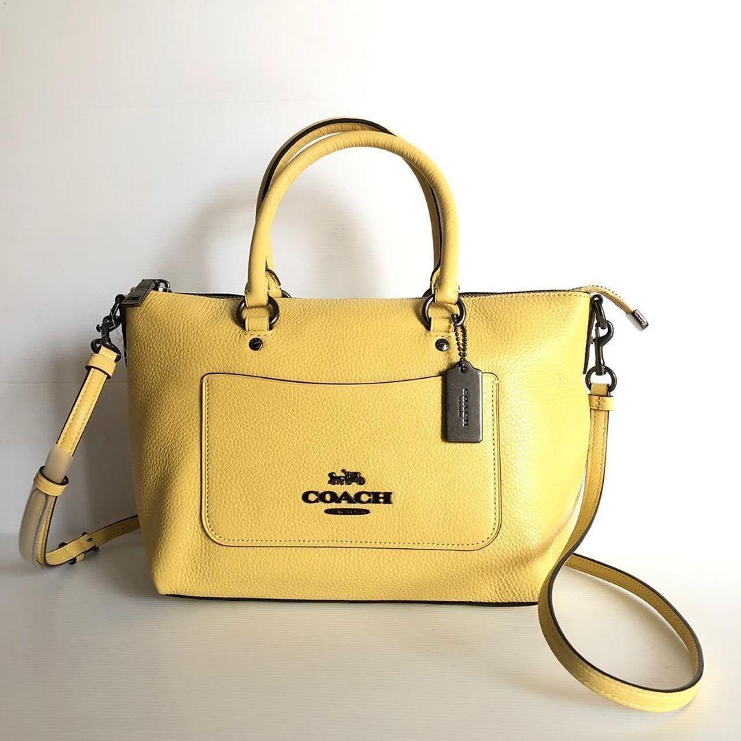 Coach mini emma satchel size top