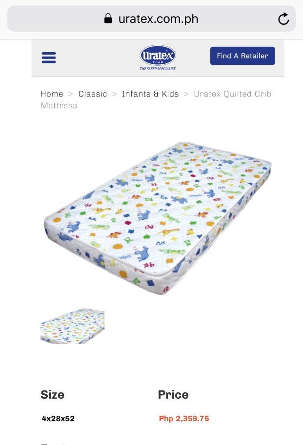 Delta Toddler Bed with Uratex Quilted Mattress, Babies & Kids, Baby