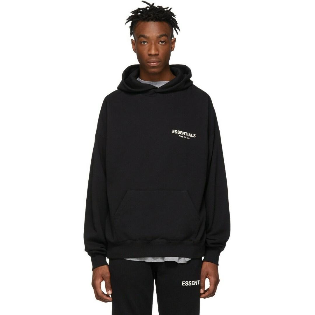 DJS LIFESTYLE] FOG FEAR OF GOD ESSENTIALS LOGO PULLOVER HOODIE