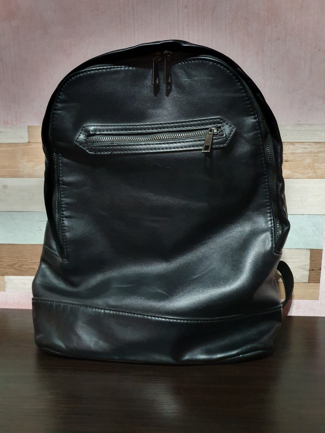 Faux Leather Backpack from ZALORA, Computers & Tech, Parts & Accessories, Laptop Bags & Sleeves