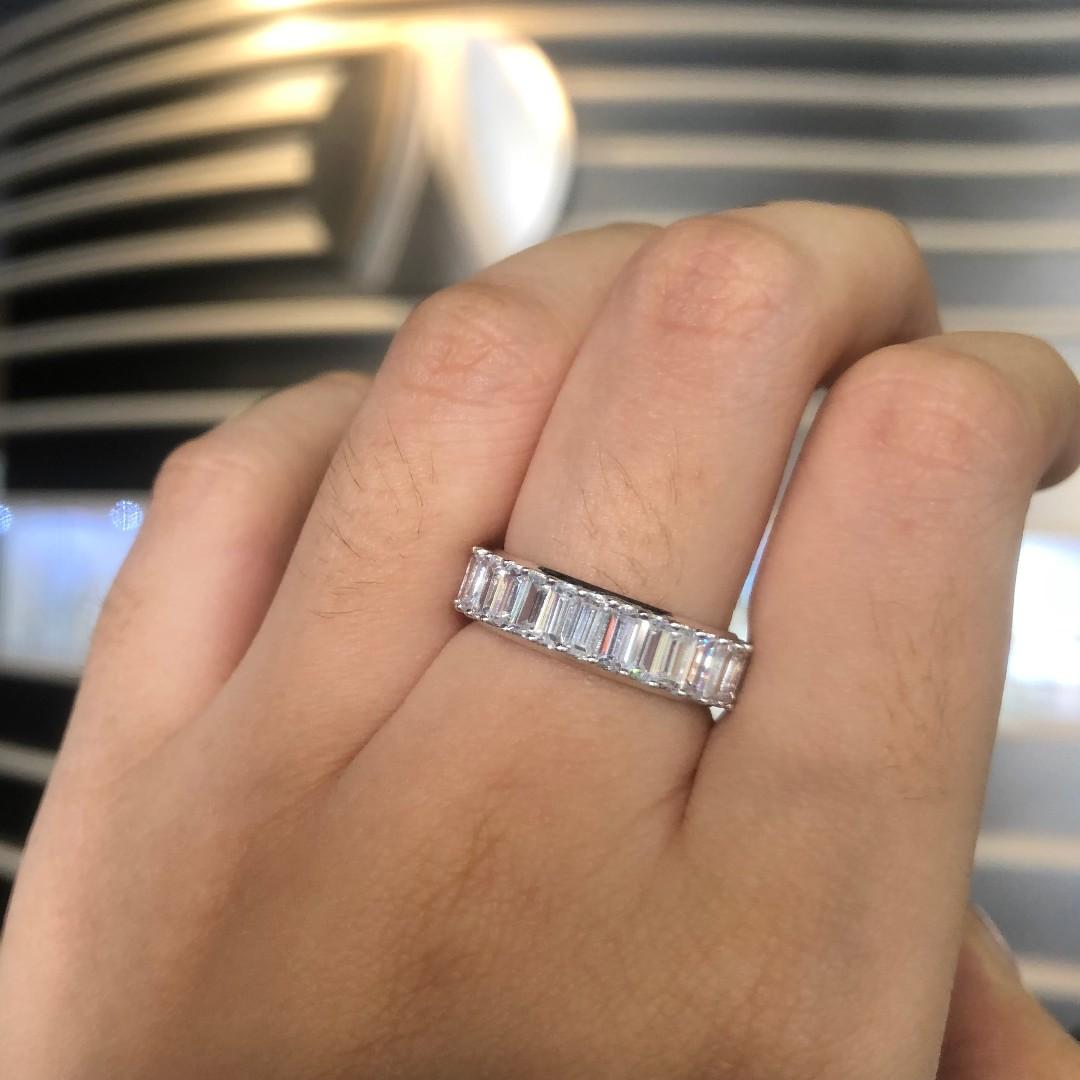 White gold baguette diamond eternity ring discount