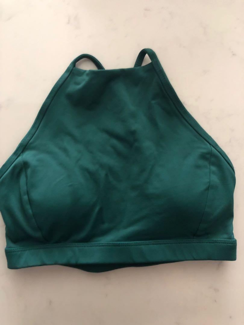 forest green sports bra