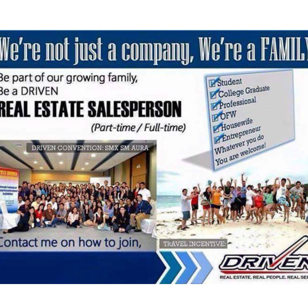 Hiring Real Estate Sales Agent or Salesperson Part Time & Full Time