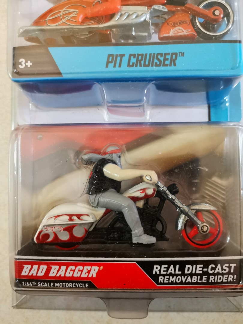 Hot Wheels Motorcycle Bad Bagger With Rider Toys Games Action Figures Collectibles On Carousell