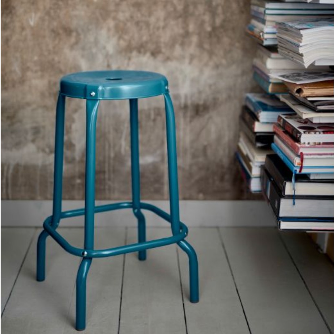 IKEA RASKOG BAR STOOL BLUE, Furniture & Home Living, Furniture, Chairs