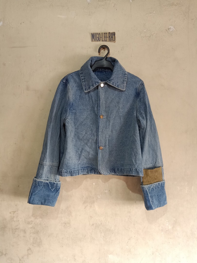 loewe cropped denim jacket
