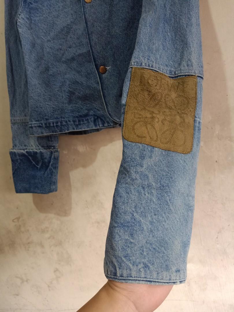 loewe cropped denim jacket