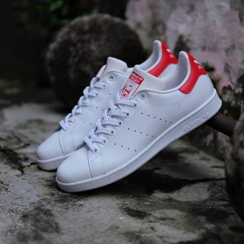adidas stan smith white red