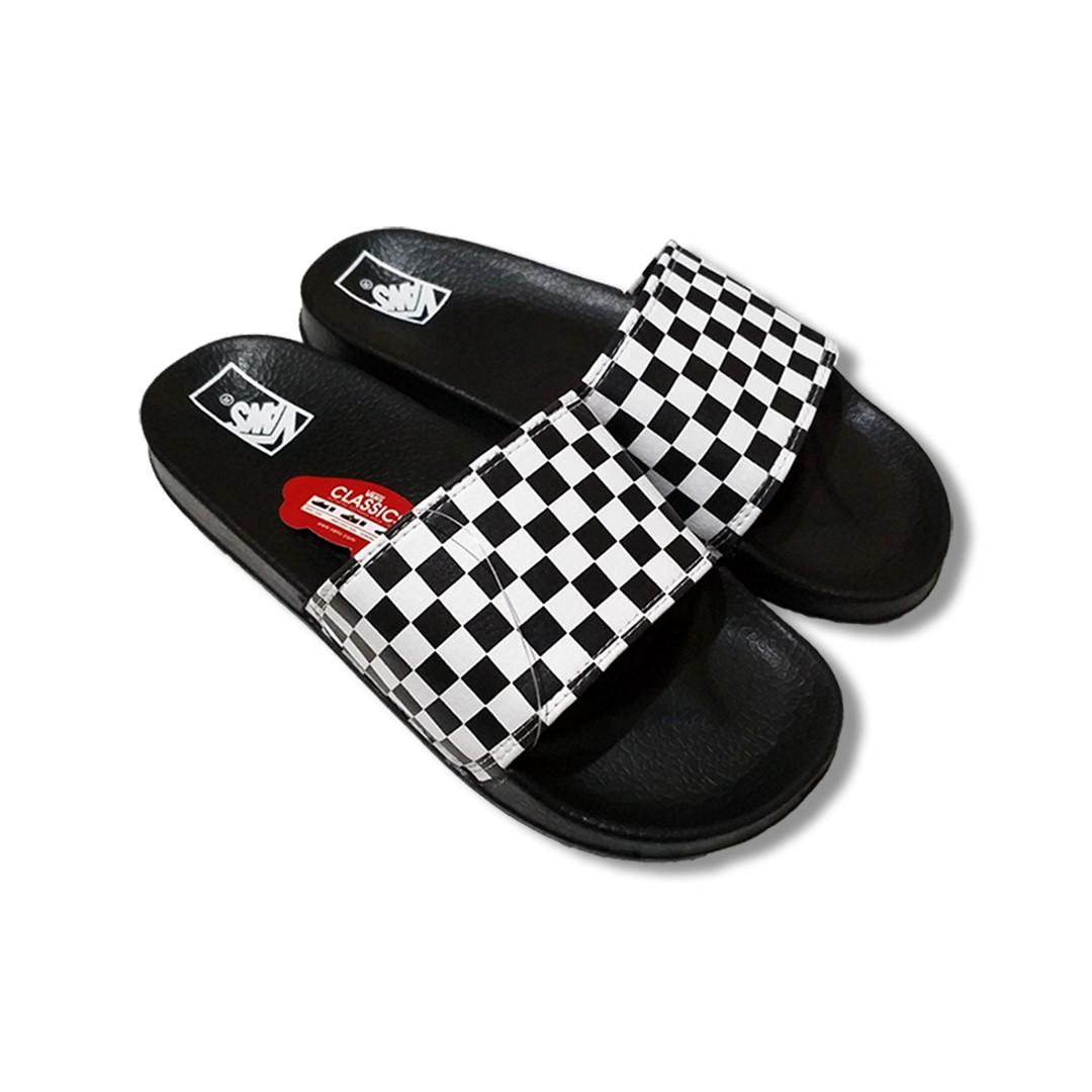 checkered van sandals