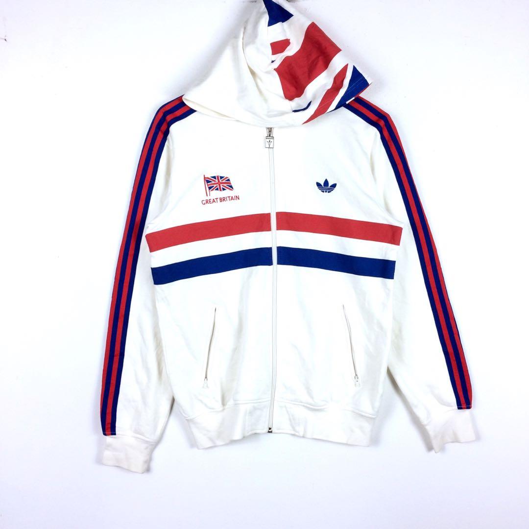 Vintage Adidas Trefoil Great Britain Hoodie, Men's Fashion, Tops Sets, Tshirts Polo Shirts on Carousell