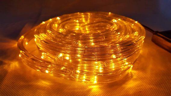 5M LED Rope Light Yellow with Free USB Light