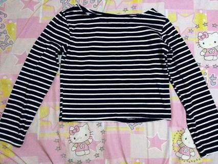 Stripes Cropped Pullover Crop Top
